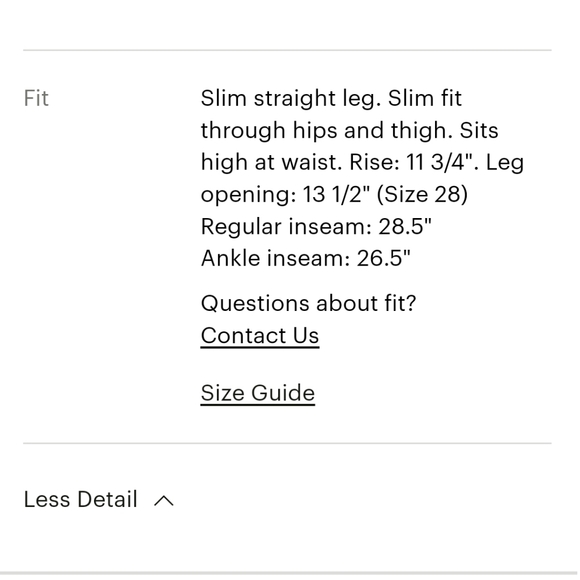 Everlane The Original Cheeky Jean Sz 24 Ankle Color Stone-Wash Sky - Picture 6 of 13